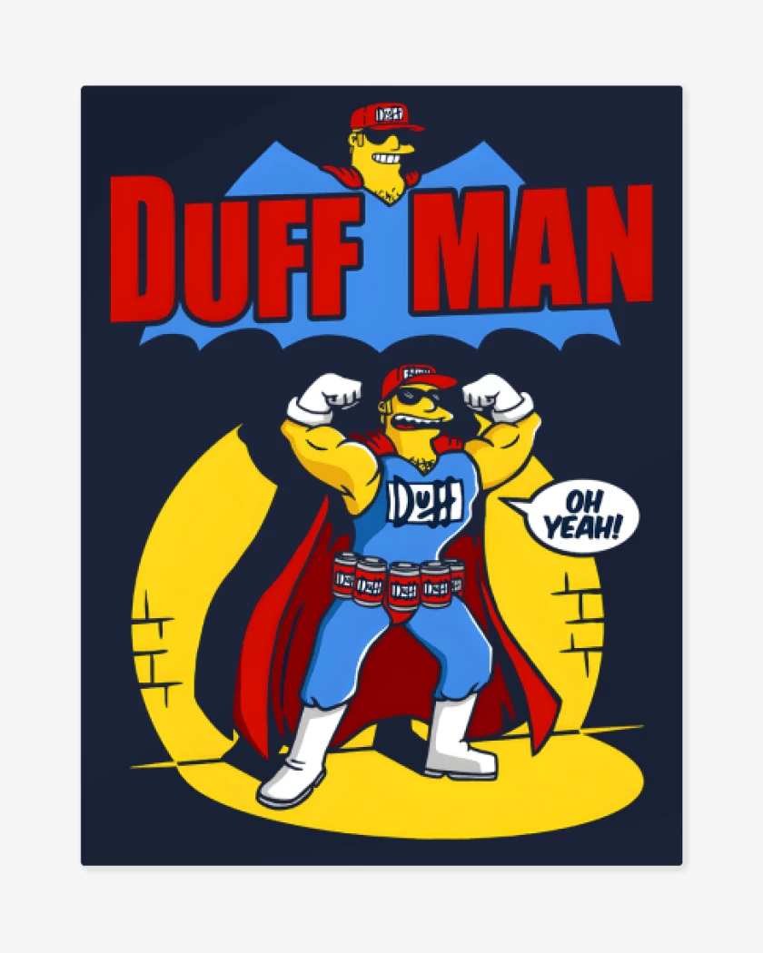Print metalico Azul Marino de Duff Man