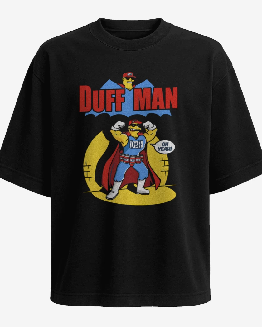Polera Oversize Negro de Duff Man