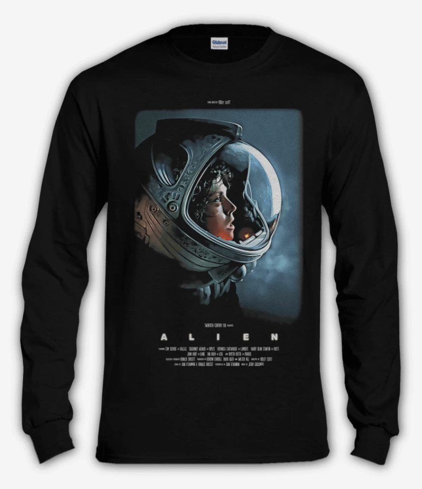 Polera manga larga Negro de Heroinas Sci-Fi - Ellen