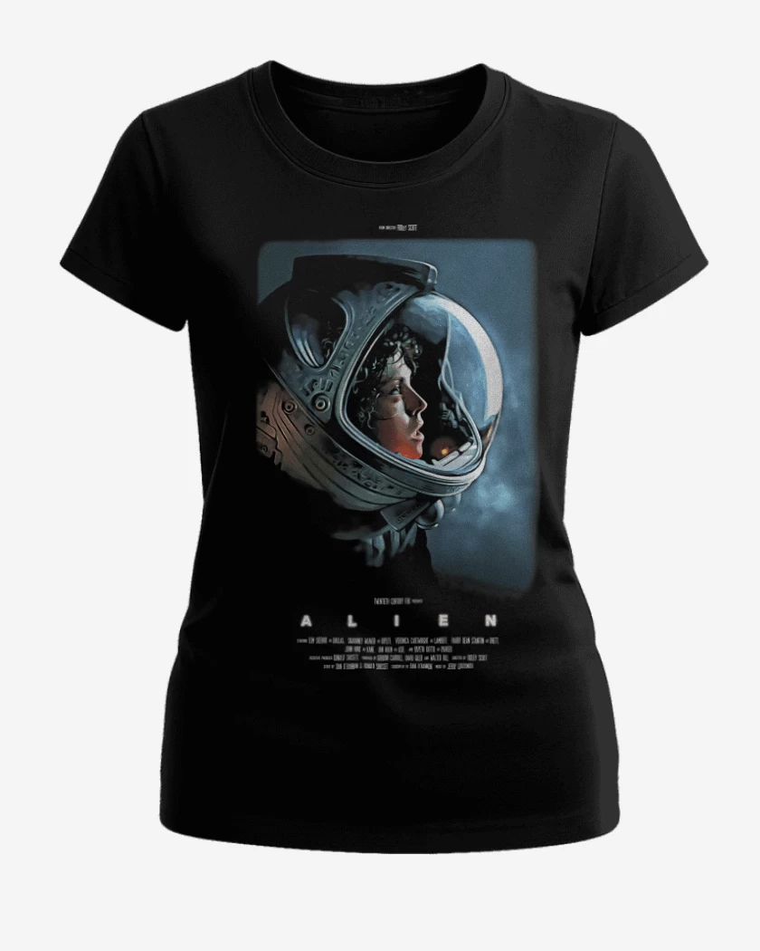 Polera de Mujer Negro de Heroinas Sci-Fi - Ellen