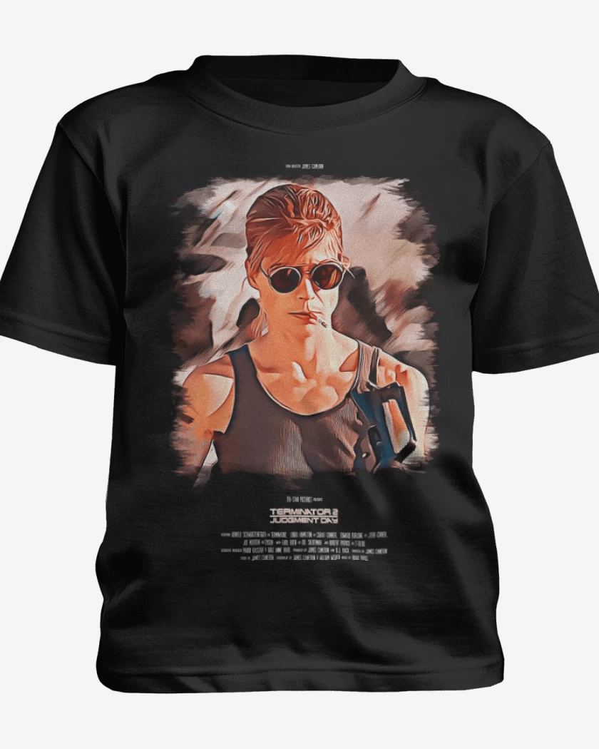 Polera de niño Negro de Heroinas SciFi - Sarah