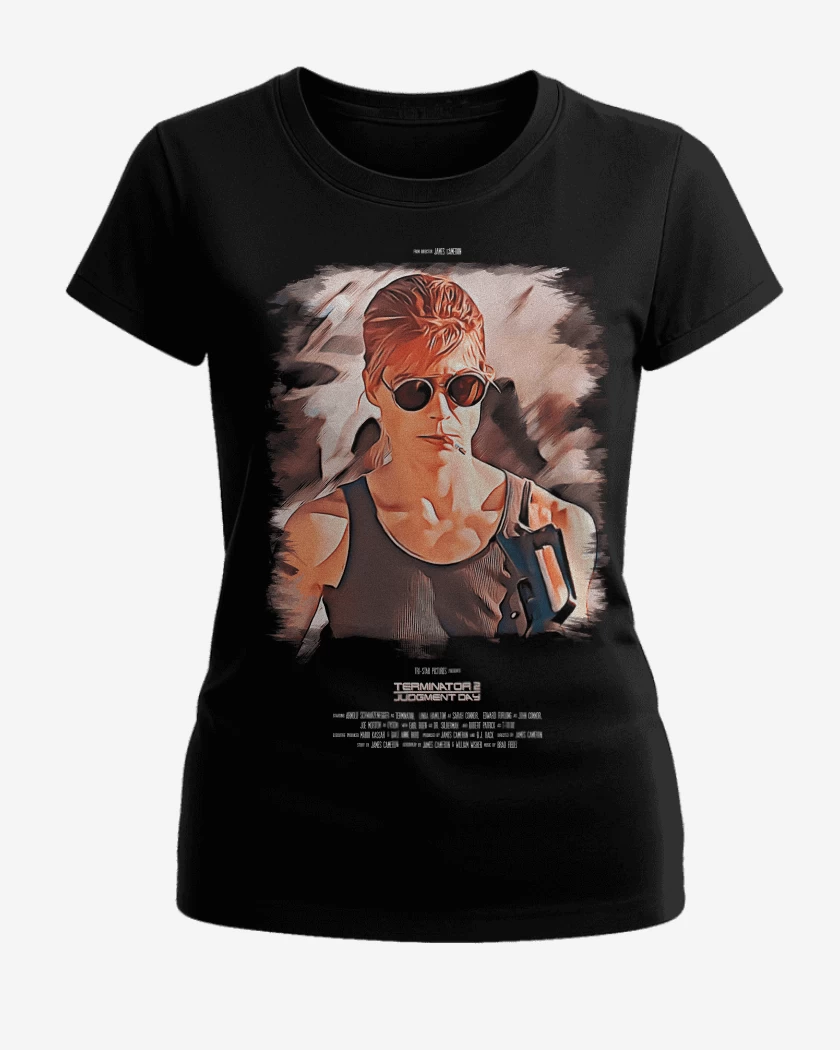 Polera de Mujer Negro de Heroinas SciFi - Sarah