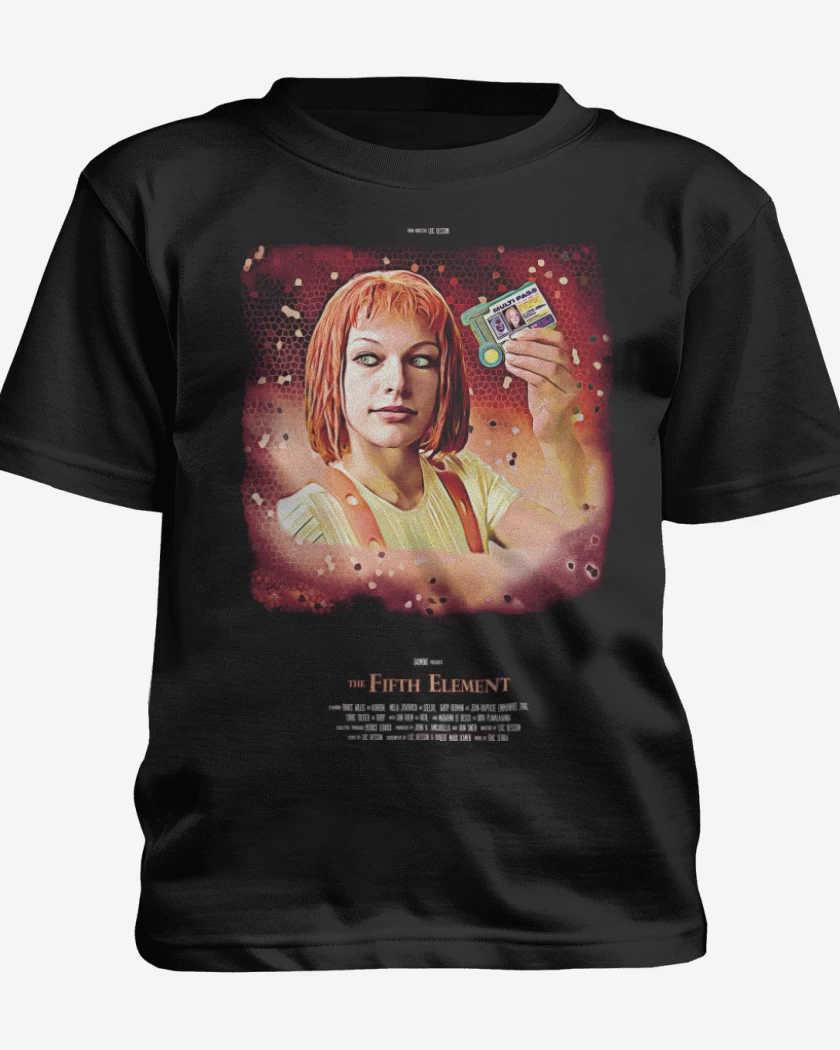 Polera de niño Negro de Heroinas SciFi - Leeloo