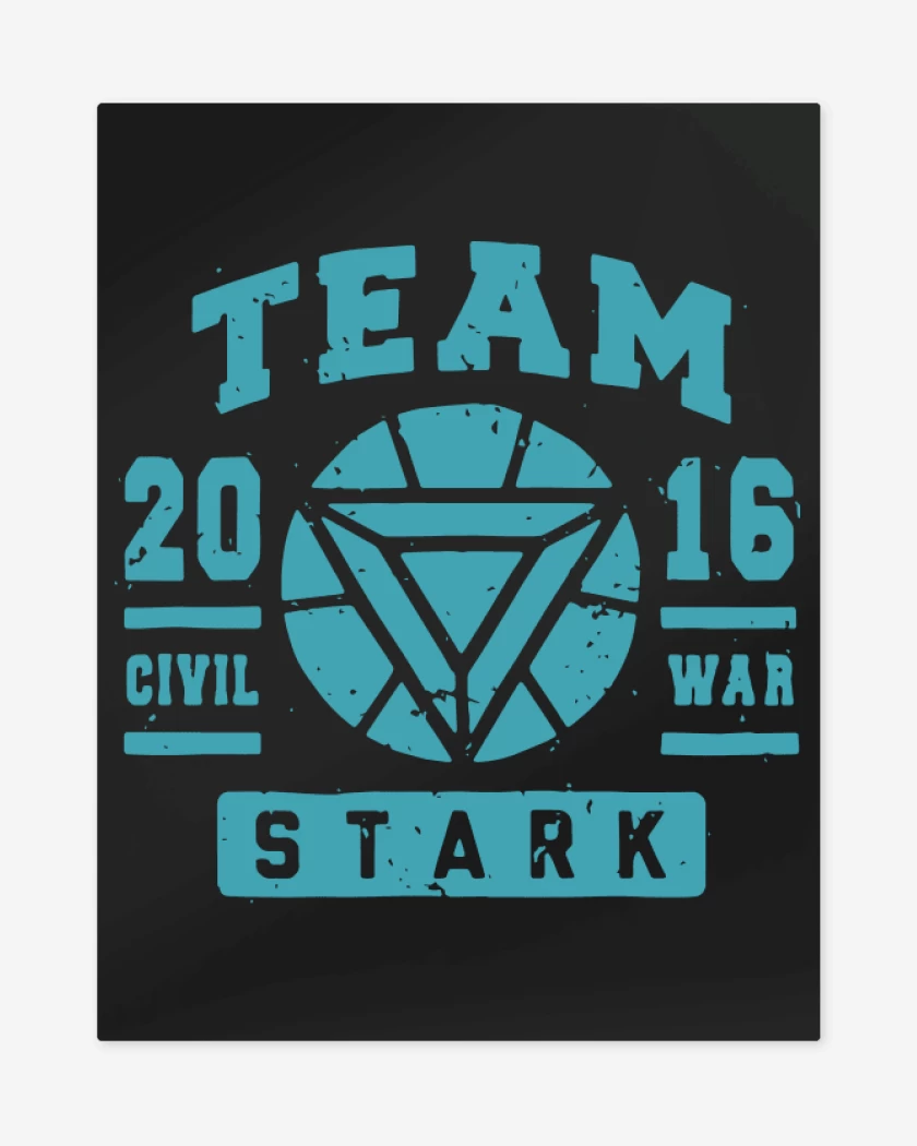 Print metalico Negro de Team Stark