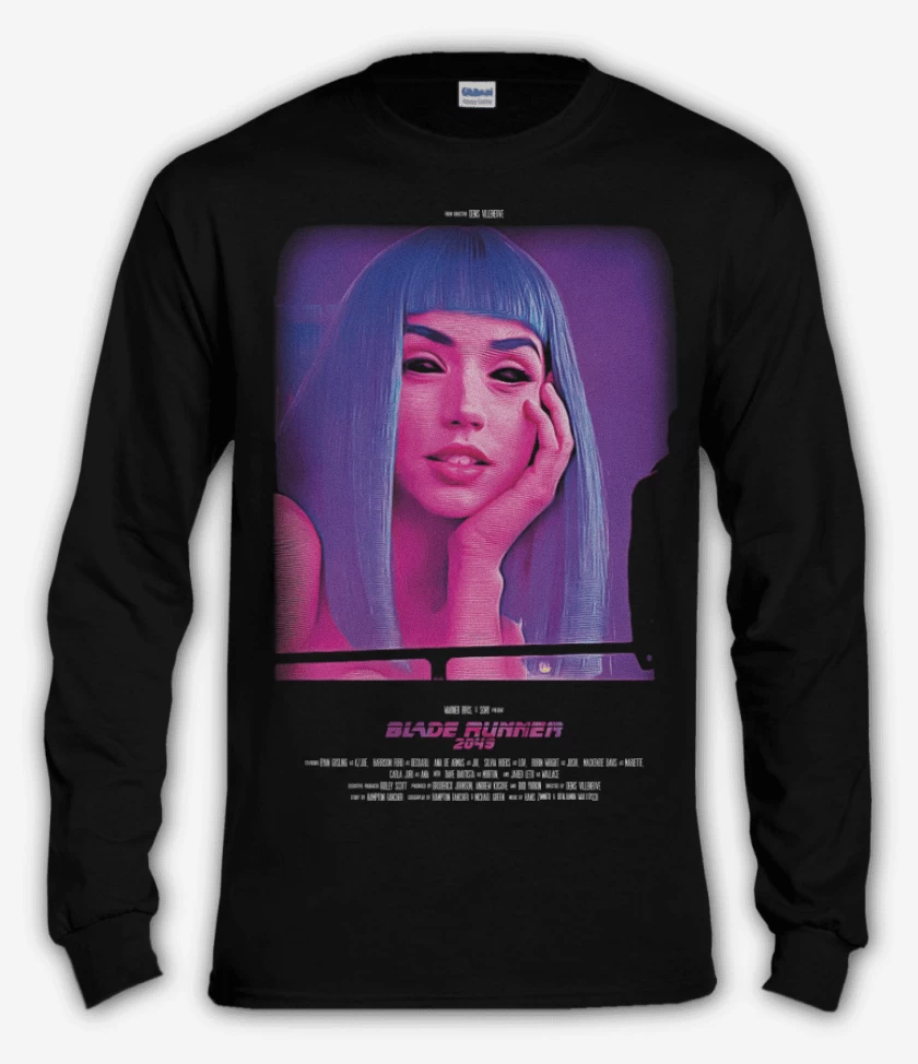 Polera manga larga Negro de Heroinas SciFi - Joi