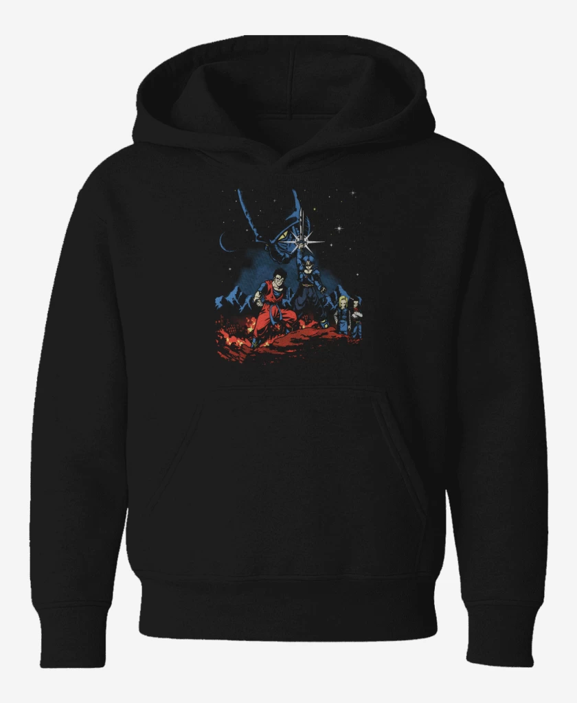 Poleron de niño Negro de Dragon Ball Z Cell saga