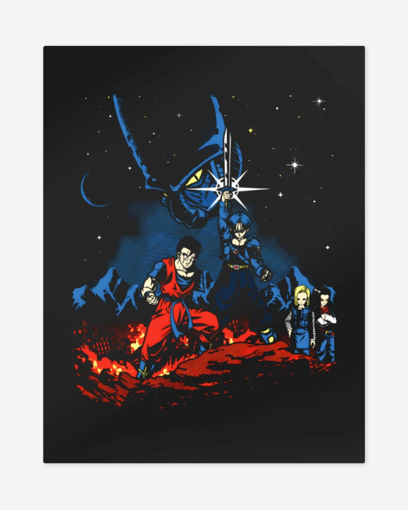 Print metalico Negro de Dragon Ball Z Cell saga