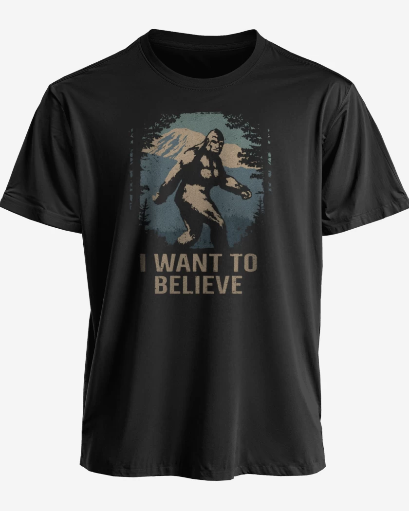 Polera I want to believe in bigfoot