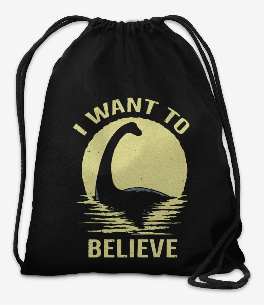 Mochila Negro de I want to believe in Nessie