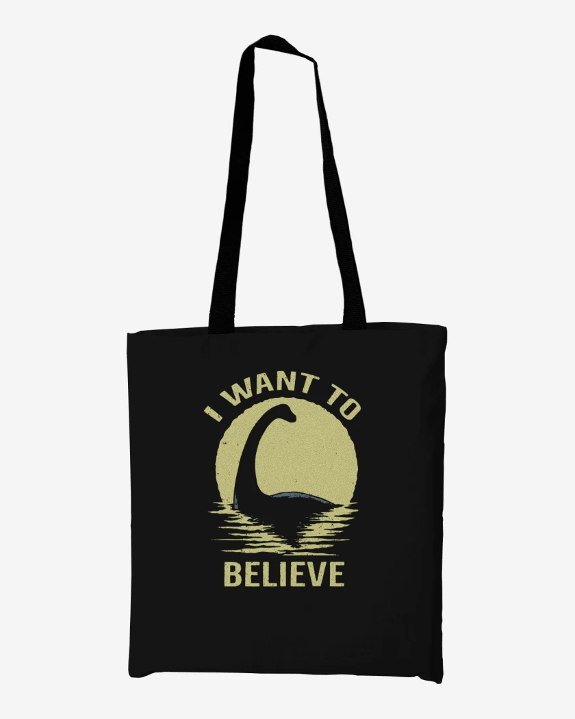 Totebag I want to believe in Nessie