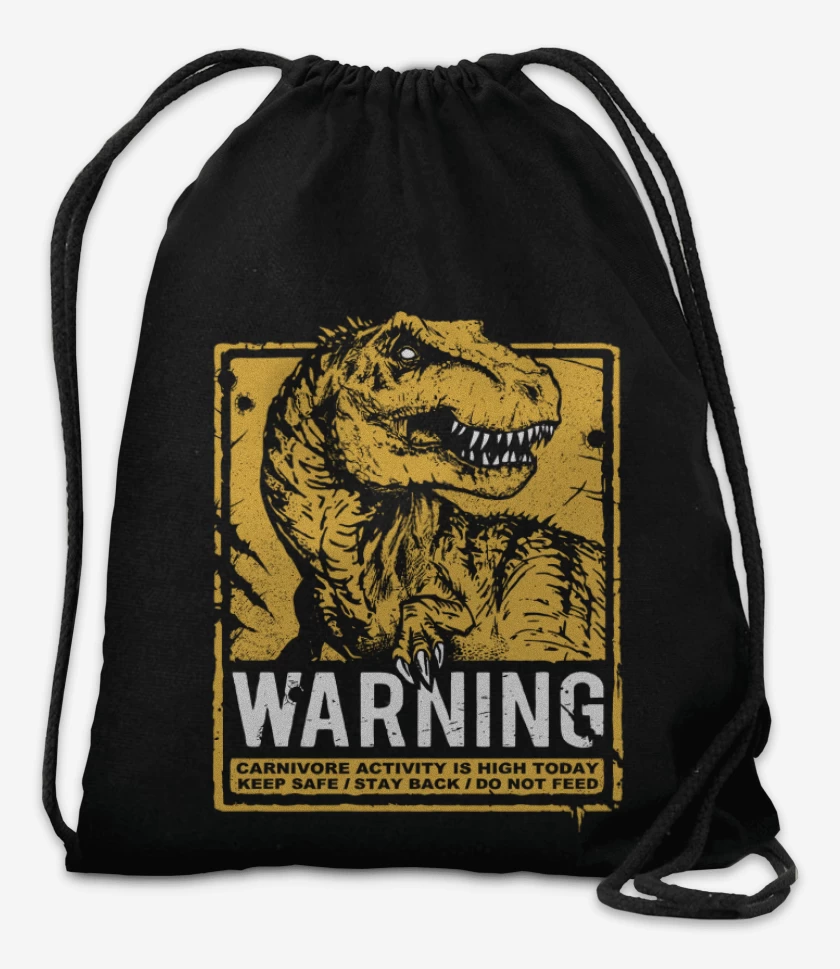 Mochila Negro de Cuidado con el dinosaurio