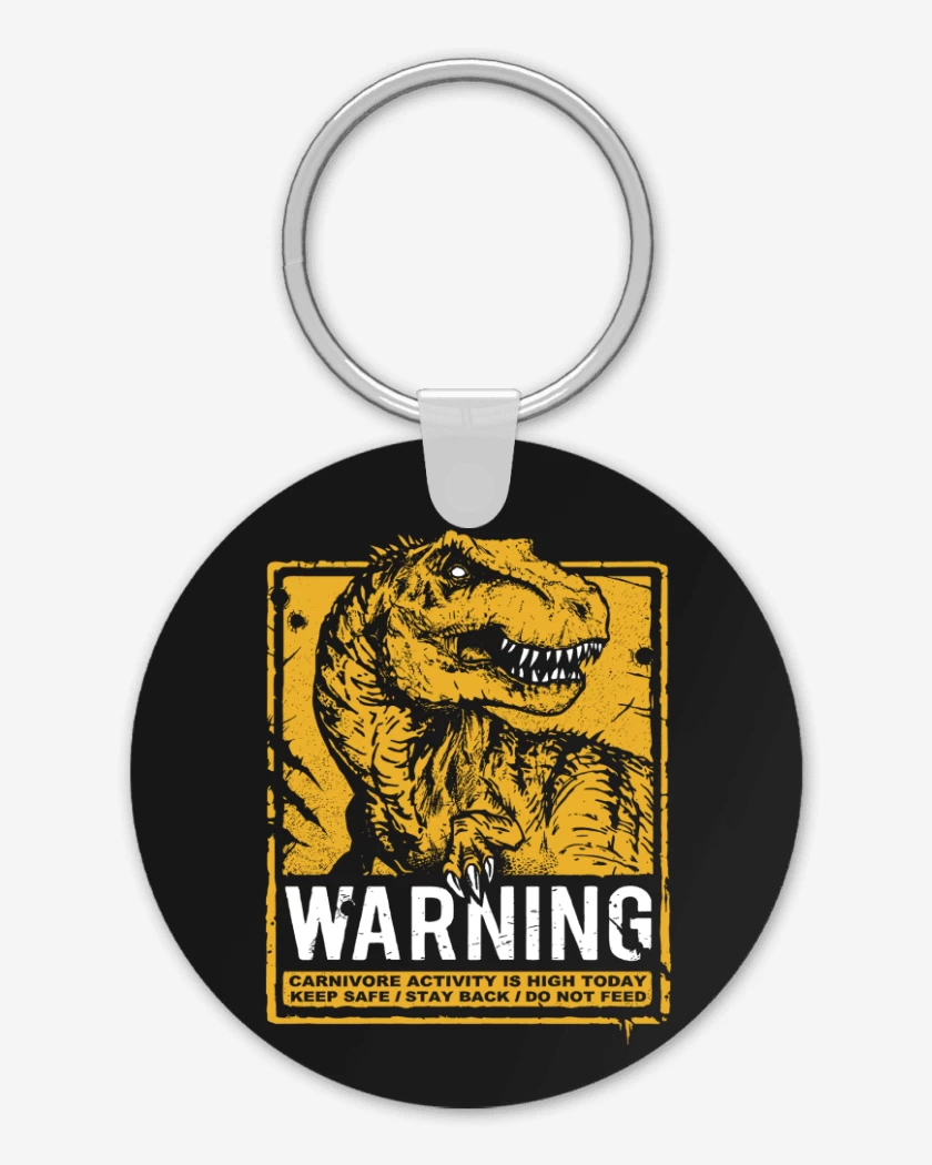 Llavero Cuidado con el dinosaurio