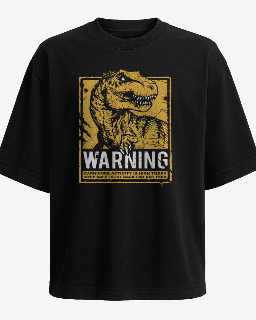 Polera Oversize Cuidado con el dinosaurio