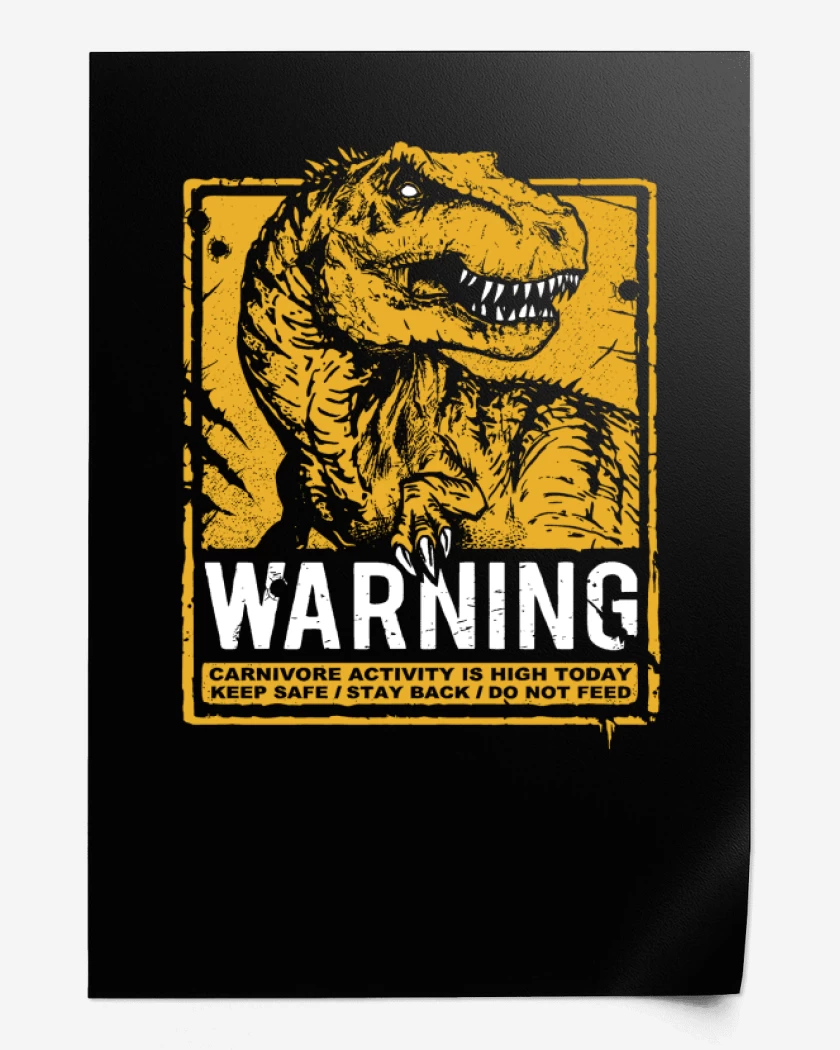Print Cuidado con el dinosaurio