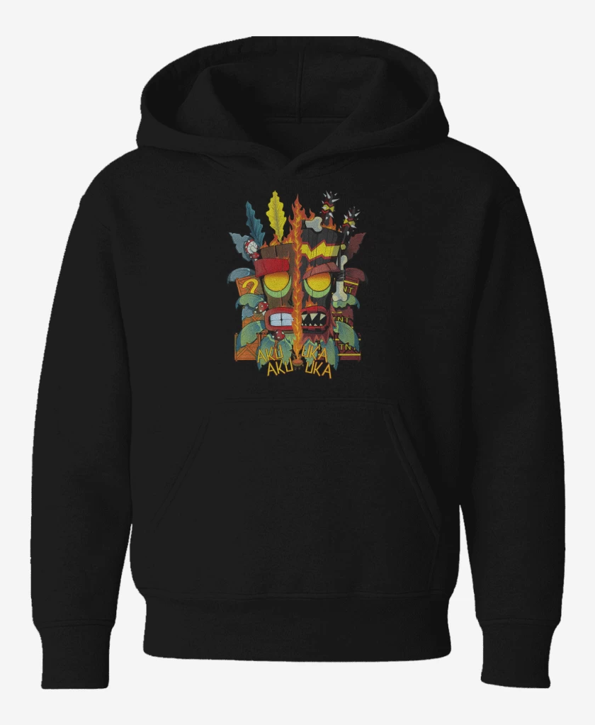 Poleron de niño Negro de Aku Aku Uka Uka