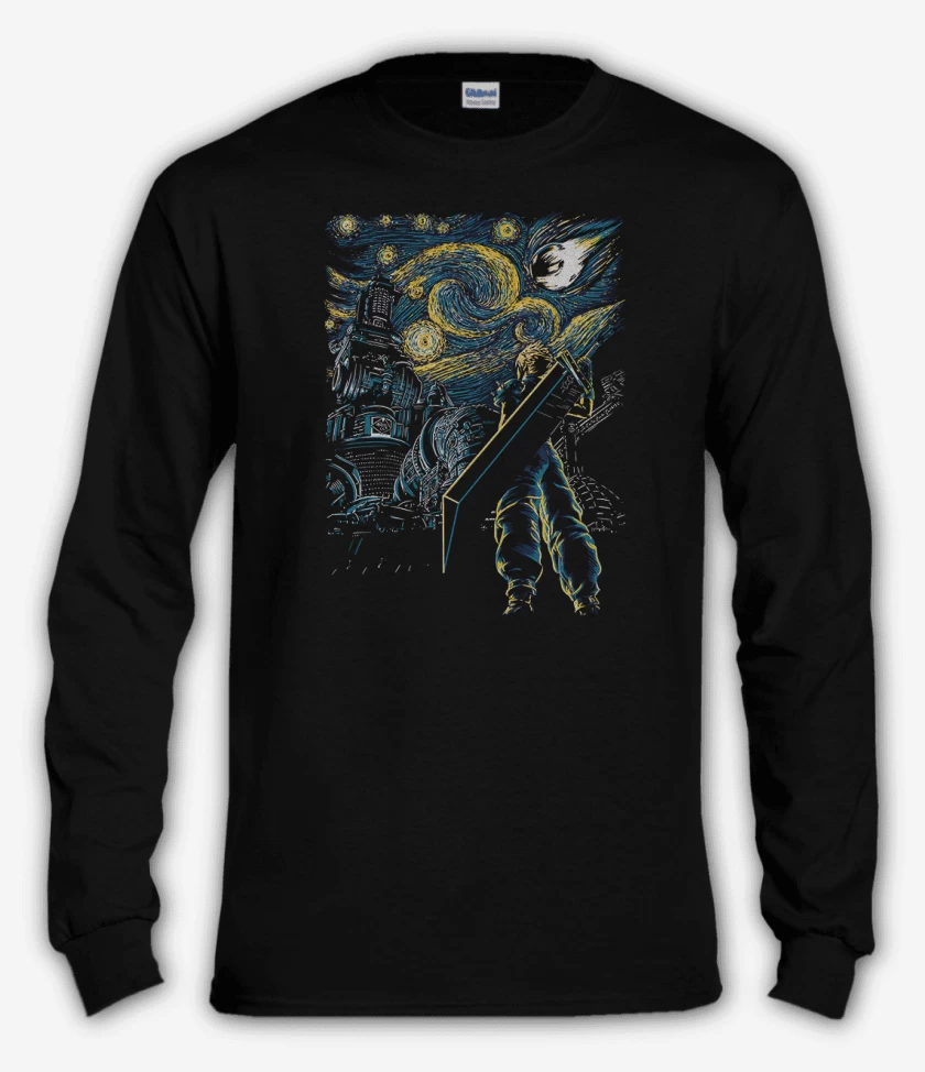 Polera manga larga Negro de Fantasy Star