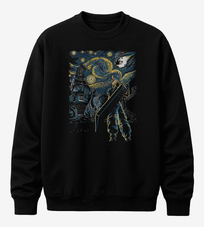 Poleron polo Negro de Fantasy Star