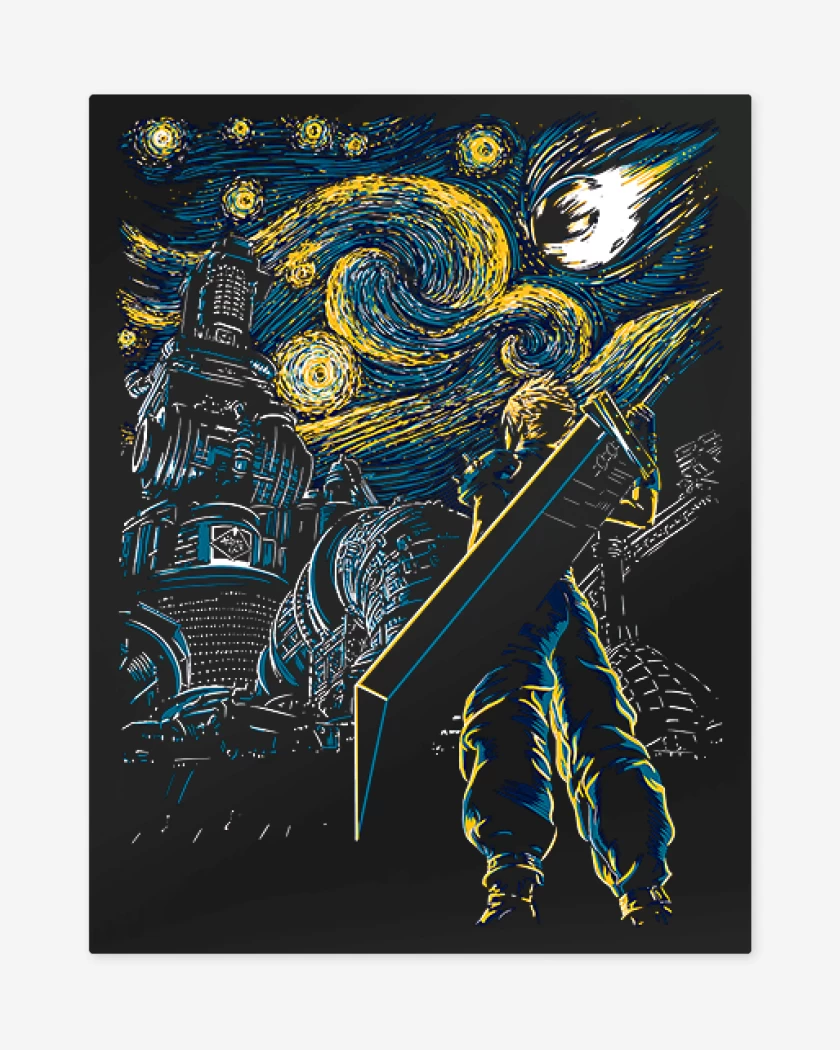 Print metalico Negro de Fantasy Star