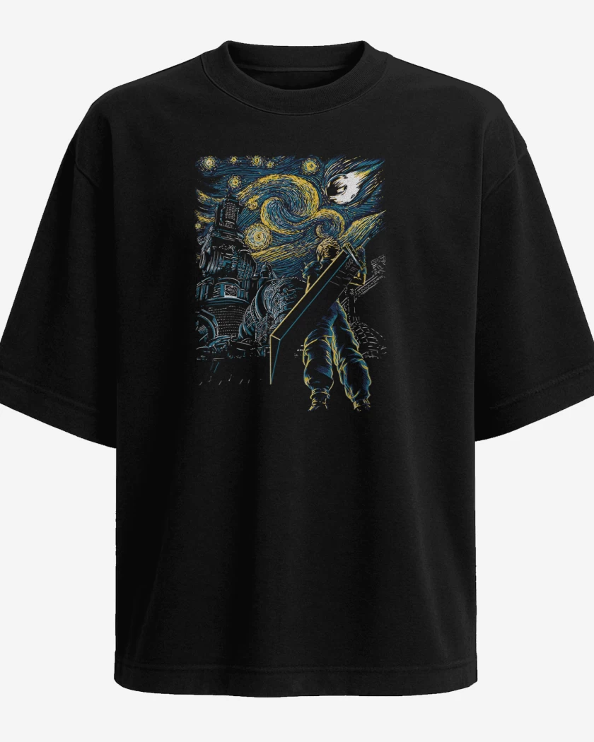 Polera Oversize Negro de Fantasy Star