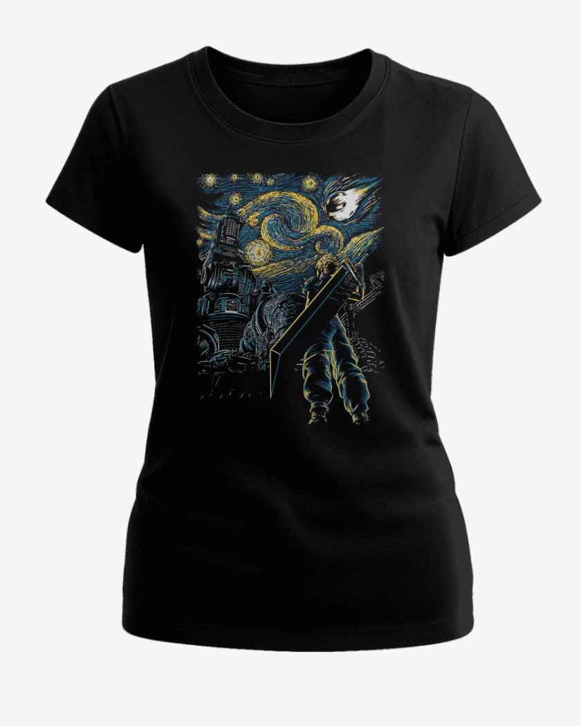 Polera de Mujer Negro de Fantasy Star
