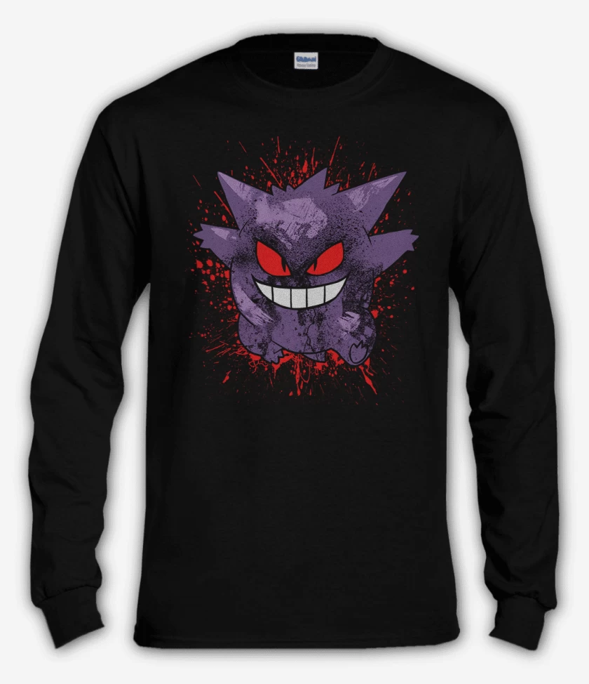 Polera manga larga Negro de Gengar