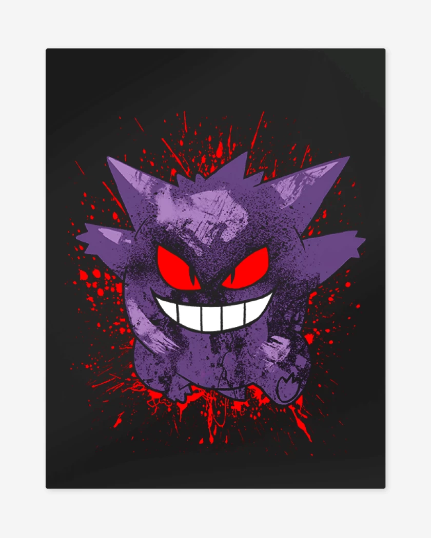 Print metalico Negro de Gengar