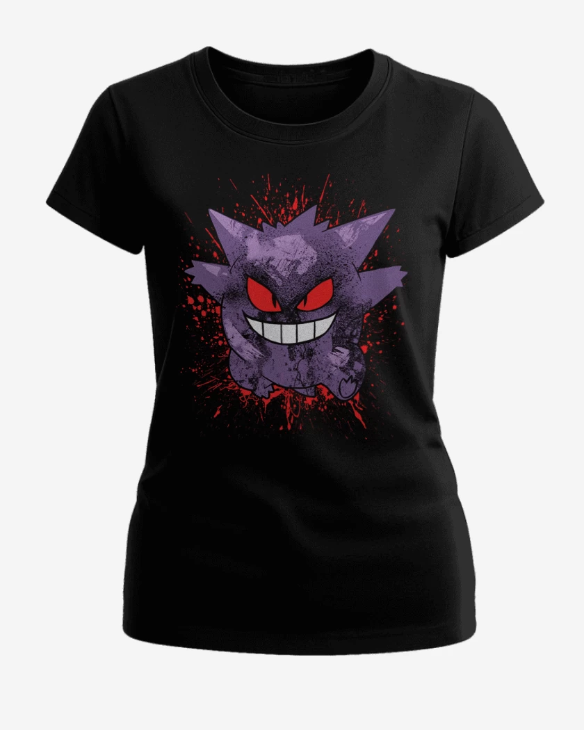 Polera de Mujer Negro de Gengar