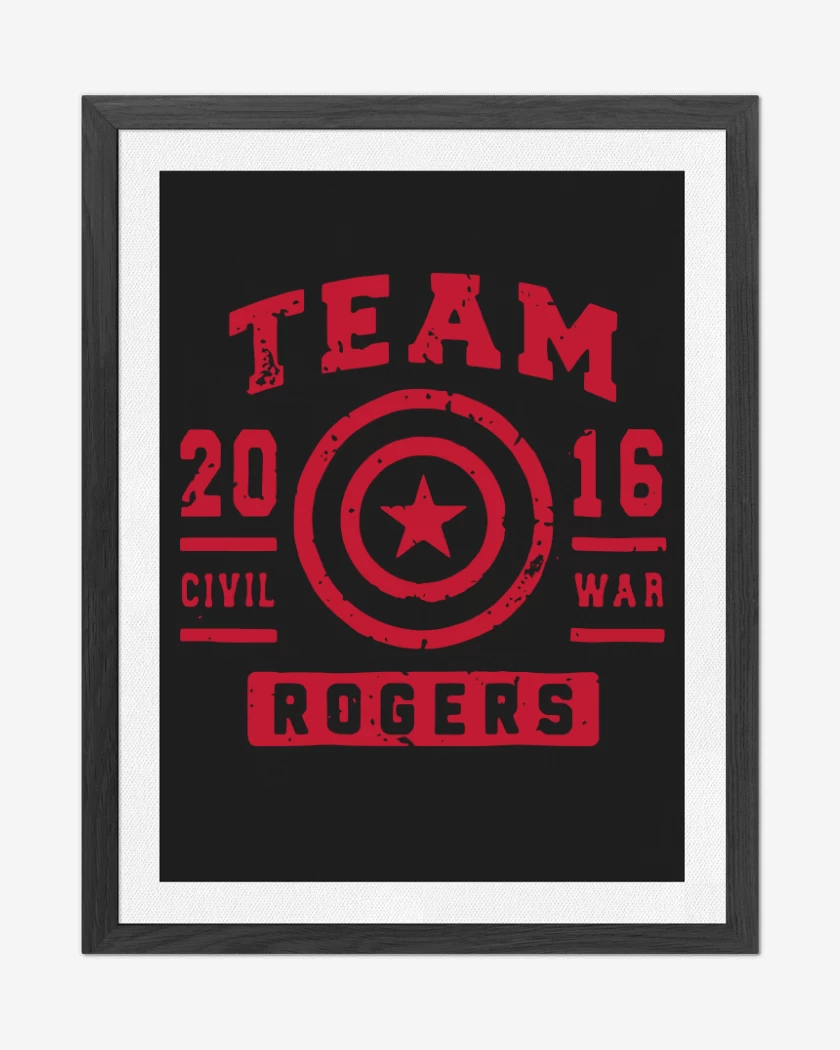 Cuadro decorativo Negro de Team Rogers