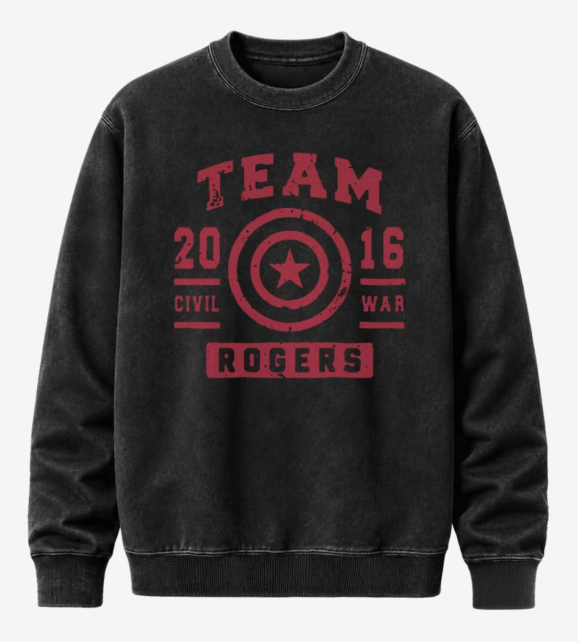 Poleron Polo Acid Wash Negro de Team Rogers