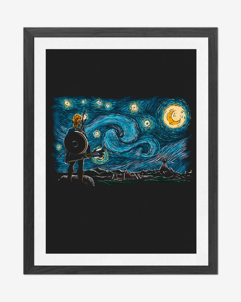 Cuadro decorativo Negro de Link estrellado