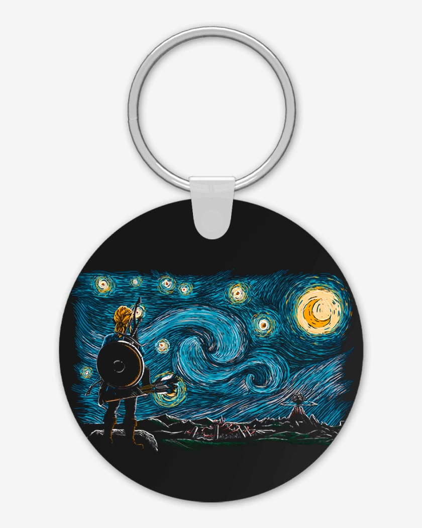 Llavero Negro de Link estrellado