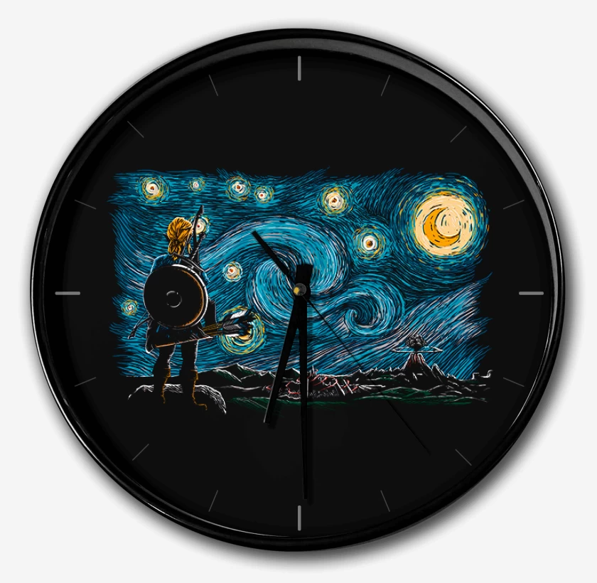 Reloj Negro de Link estrellado