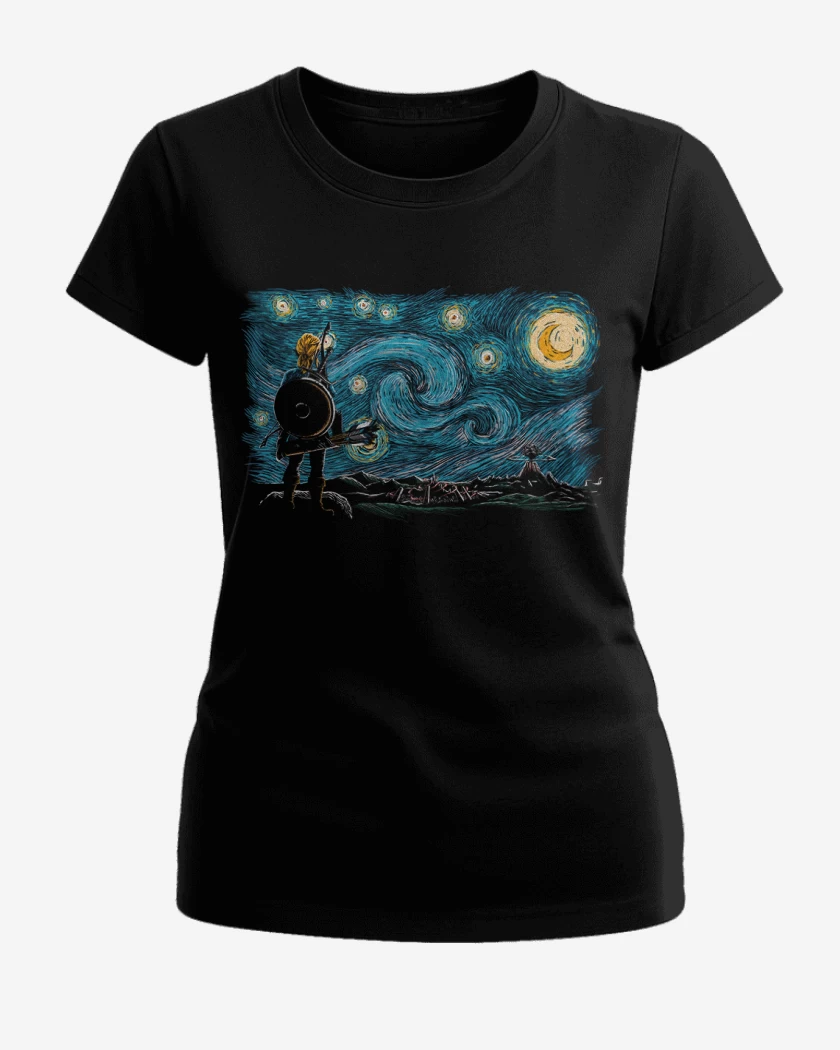 Polera de Mujer Negro de Link estrellado