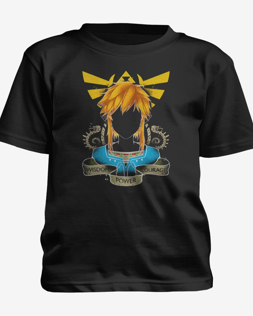Polera de niño Negro de Link Frente