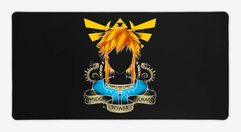 Mouse pad Gamer Negro de Link Frente