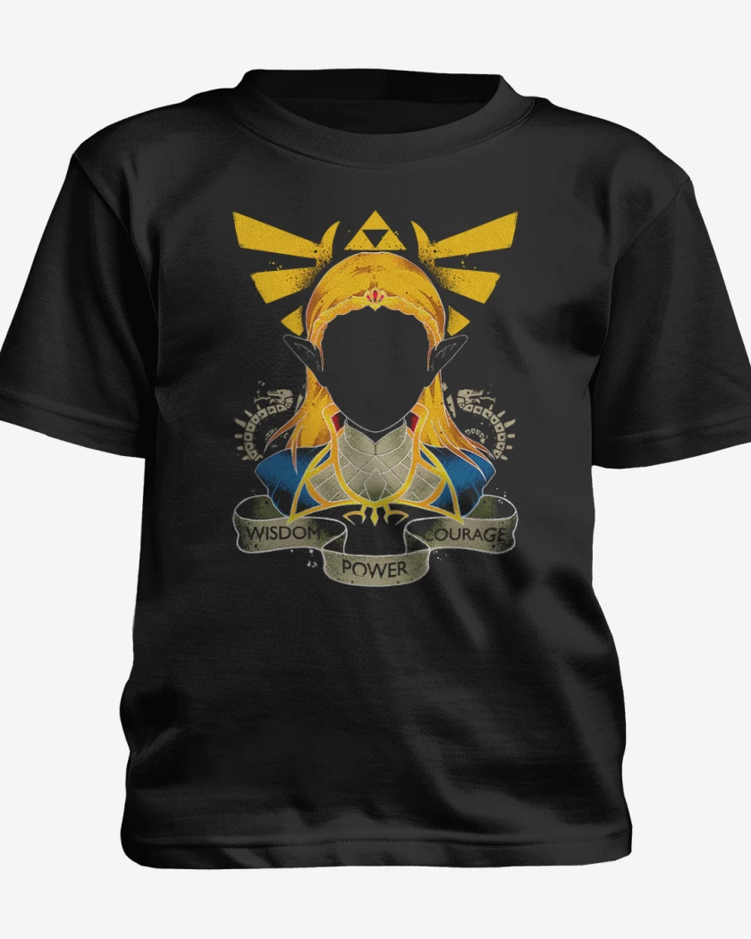 Polera de niño Negro de Zelda Frente