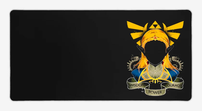 Mouse pad Gamer Negro de Zelda Frente