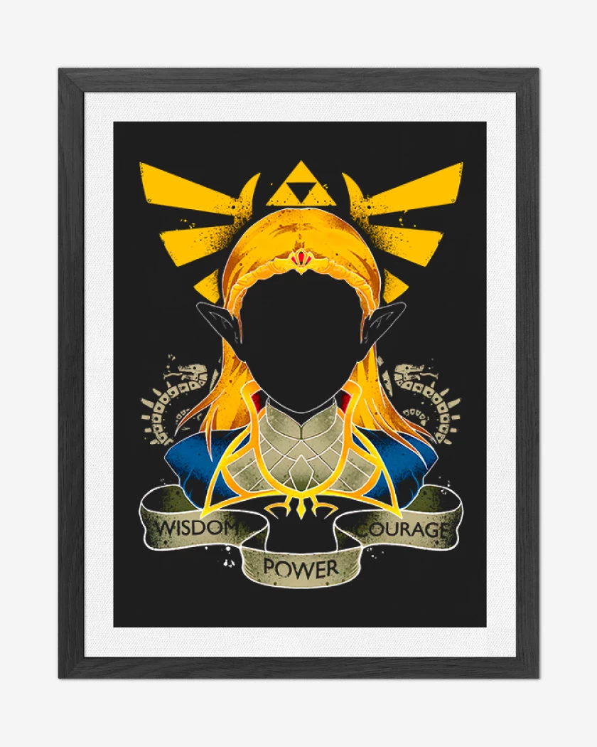 Cuadro decorativo Negro de Zelda Frente