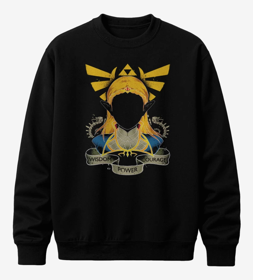 Poleron polo Negro de Zelda Frente
