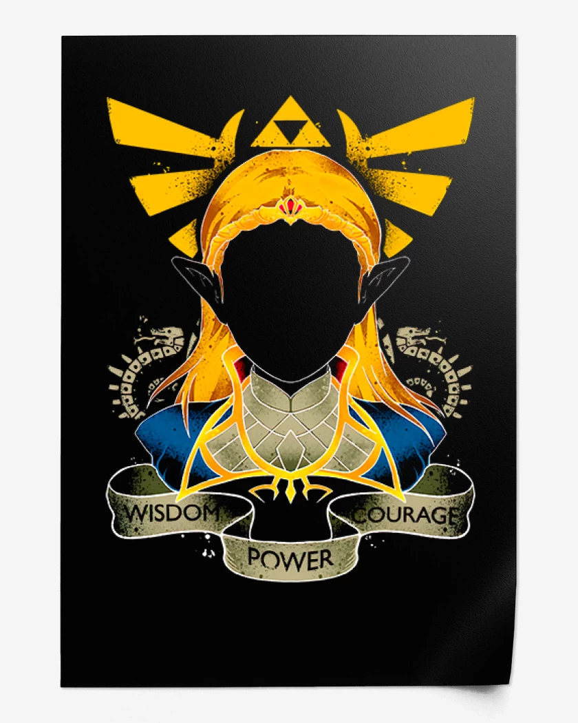 Print Negro de Zelda Frente