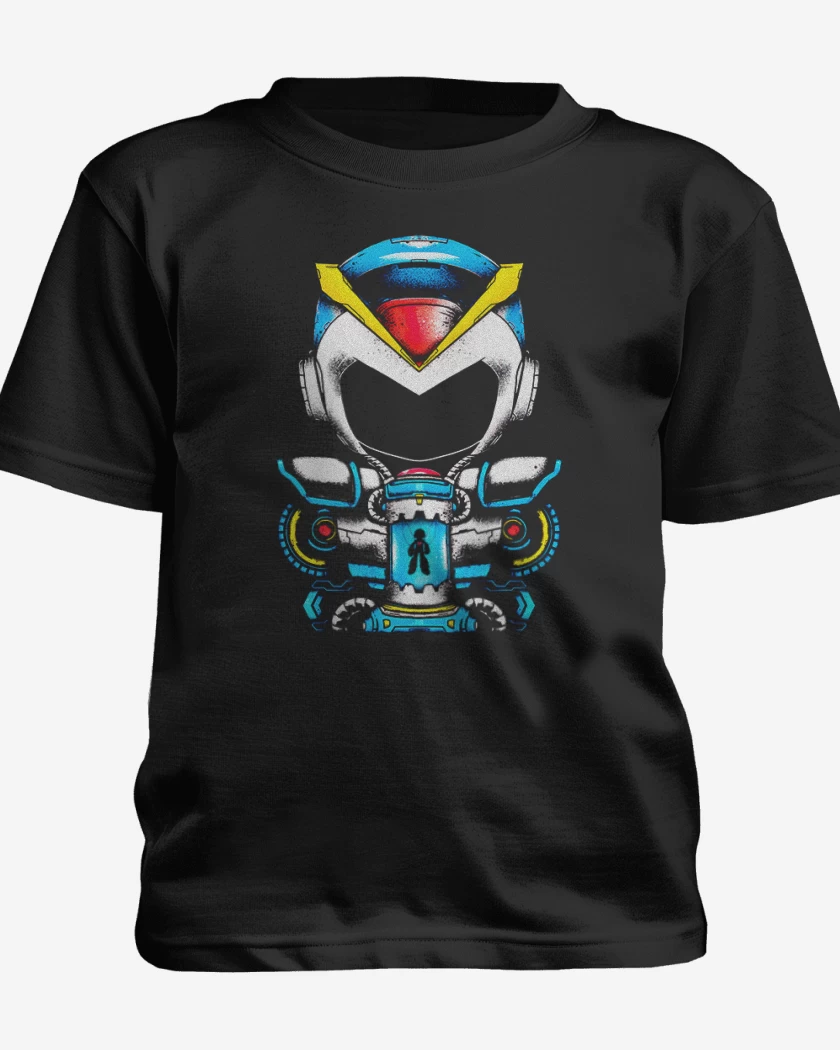 Polera de niño Negro de Megaman Frente