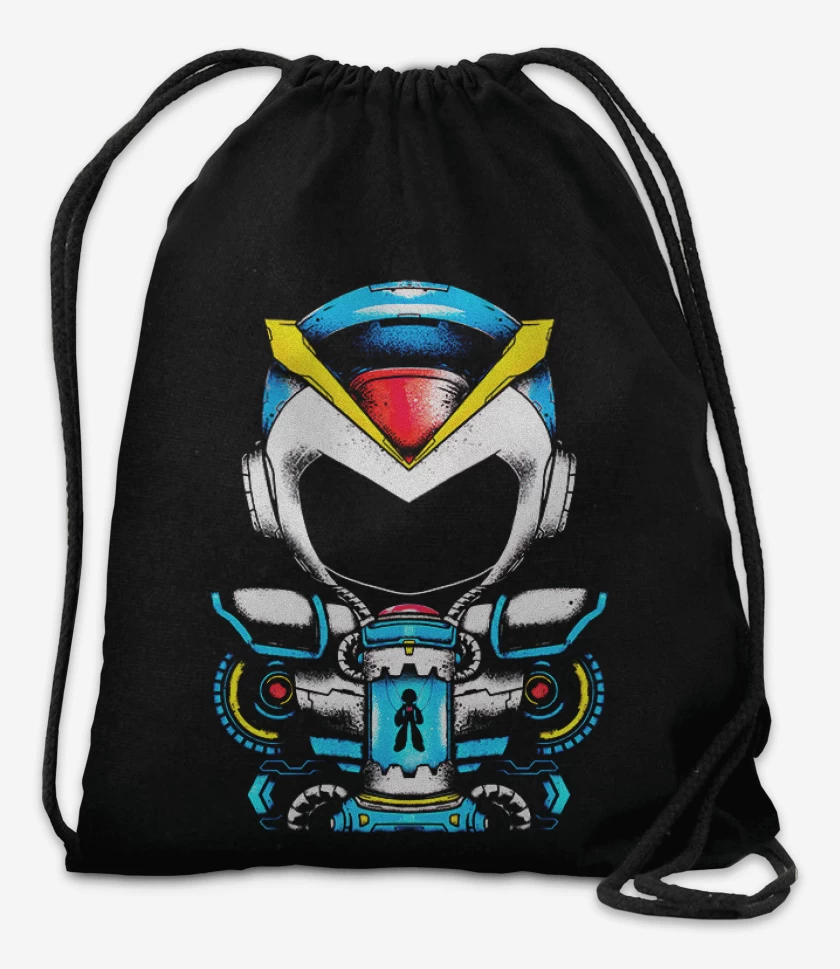 Mochila Negro de Megaman Frente