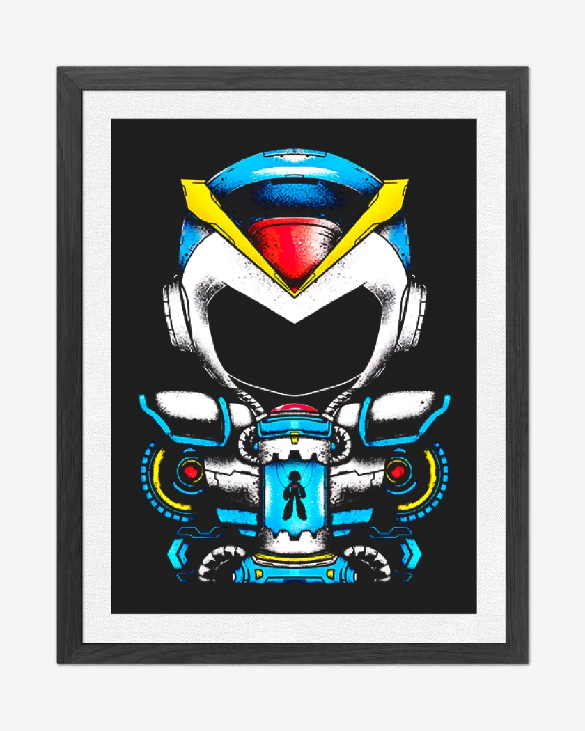 Cuadro decorativo Negro de Megaman Frente
