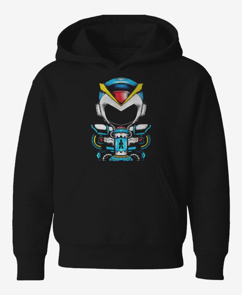 Poleron de niño Negro de Megaman Frente