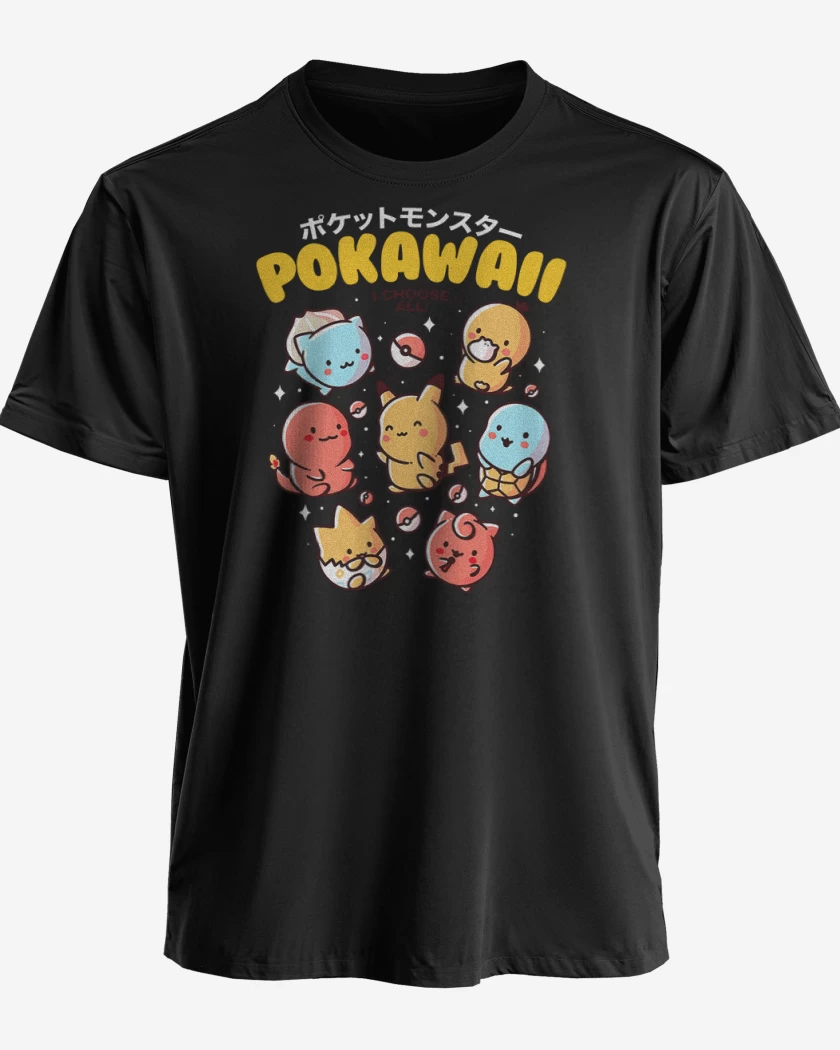 Polera premium Negro de Pokawaii