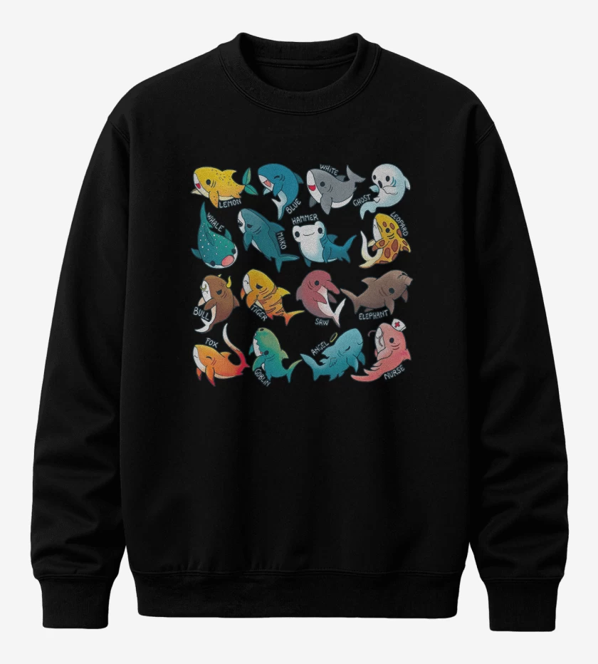 Poleron polo Negro de Tiburoncitos