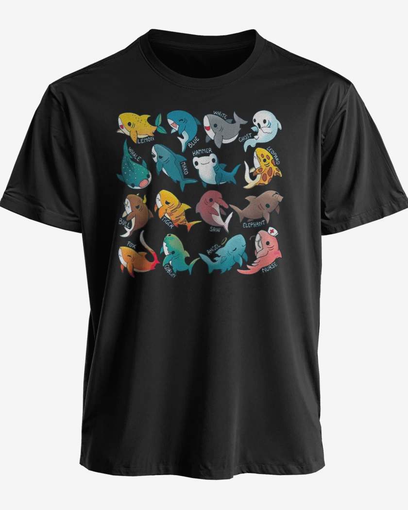 Polera premium Negro de Tiburoncitos