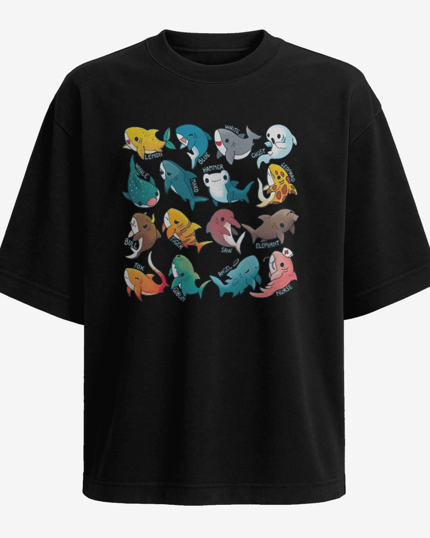 Polera Oversize Tiburoncitos