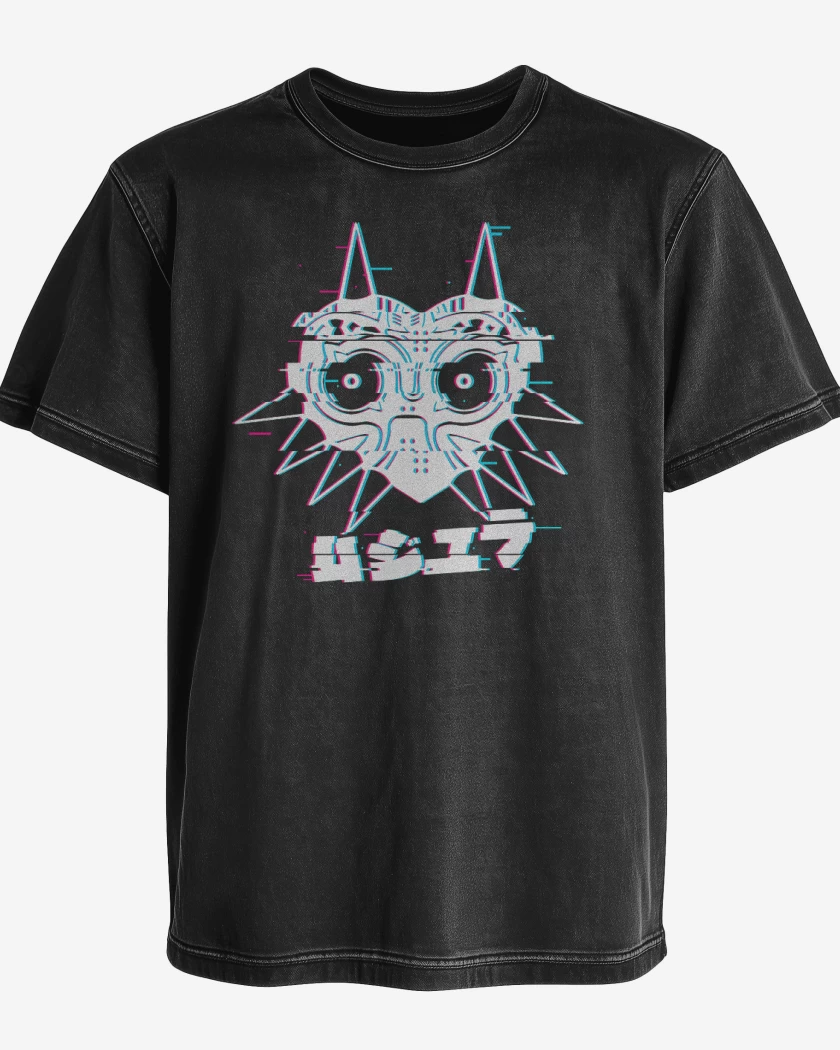 Polera desgastada Negro de Majoras Mask
