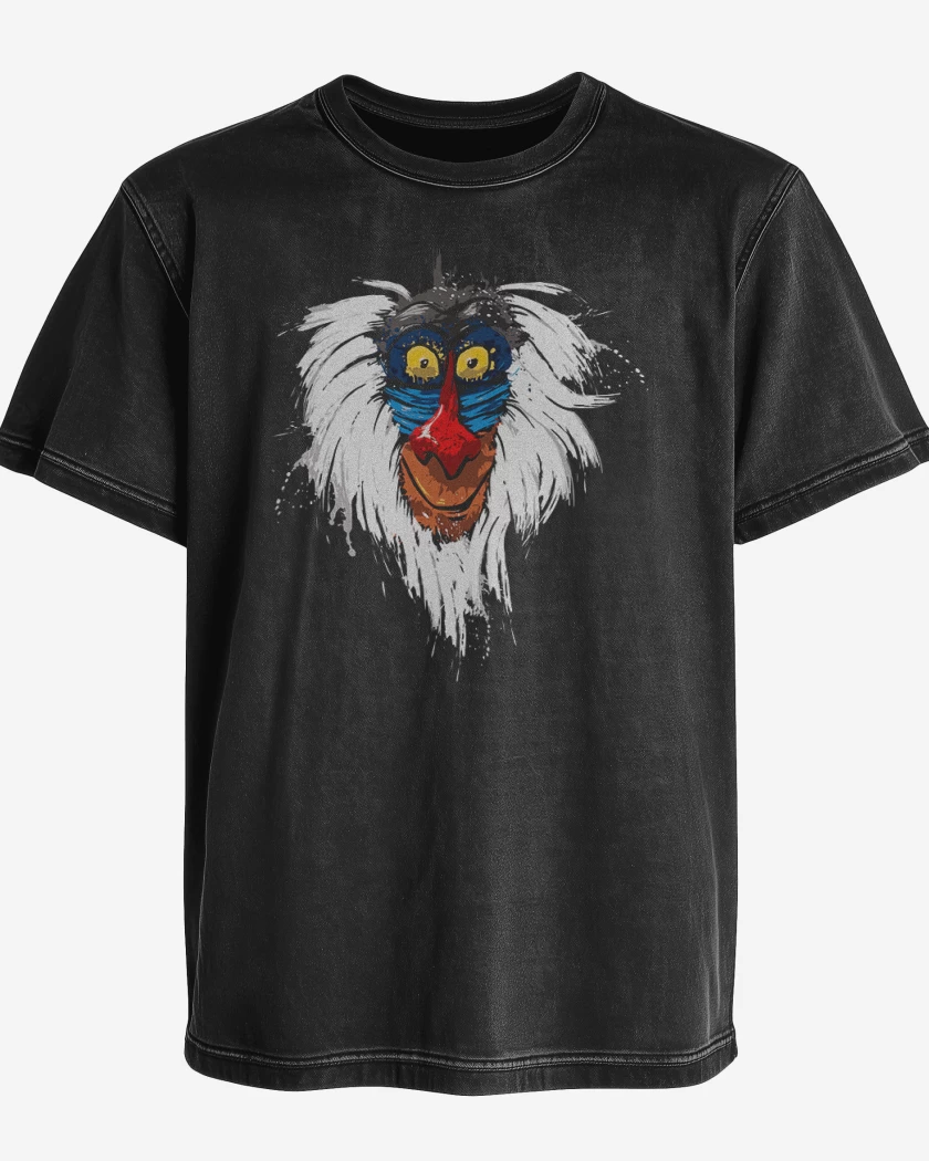 Polera desgastada Negro de Rafiki